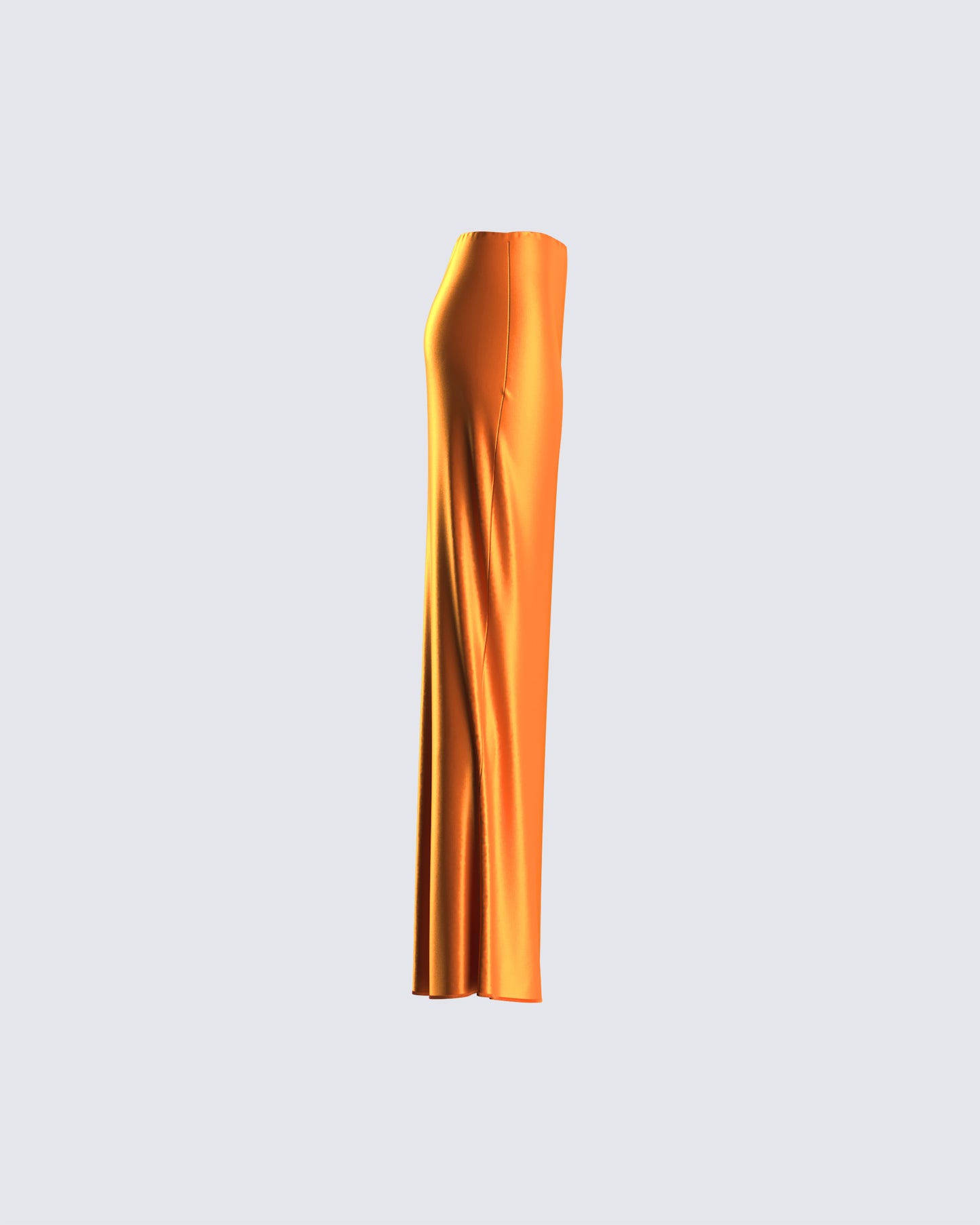 Odette Orange Satin Maxi Skirt