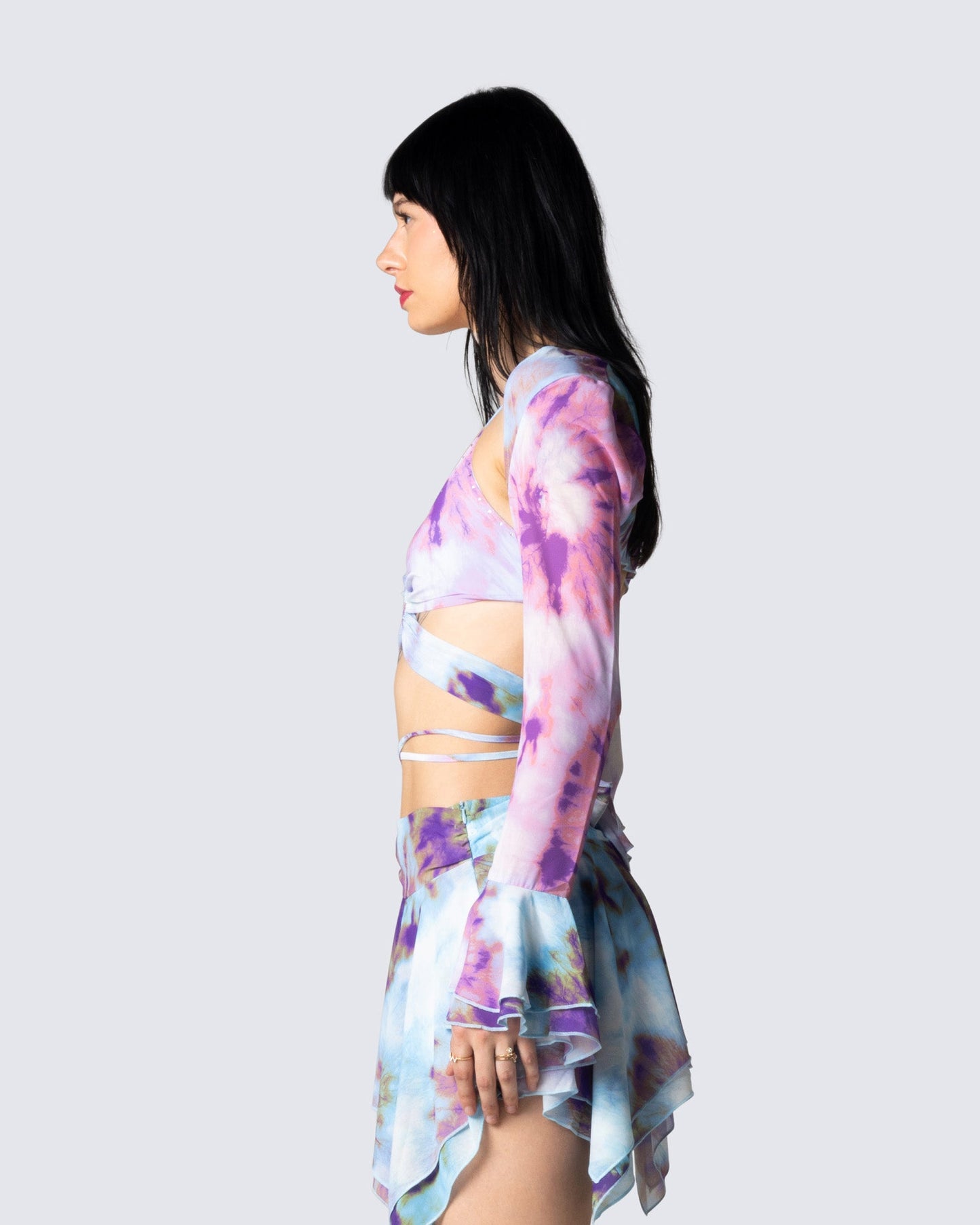 Kadence Tie Dye Print Shrug