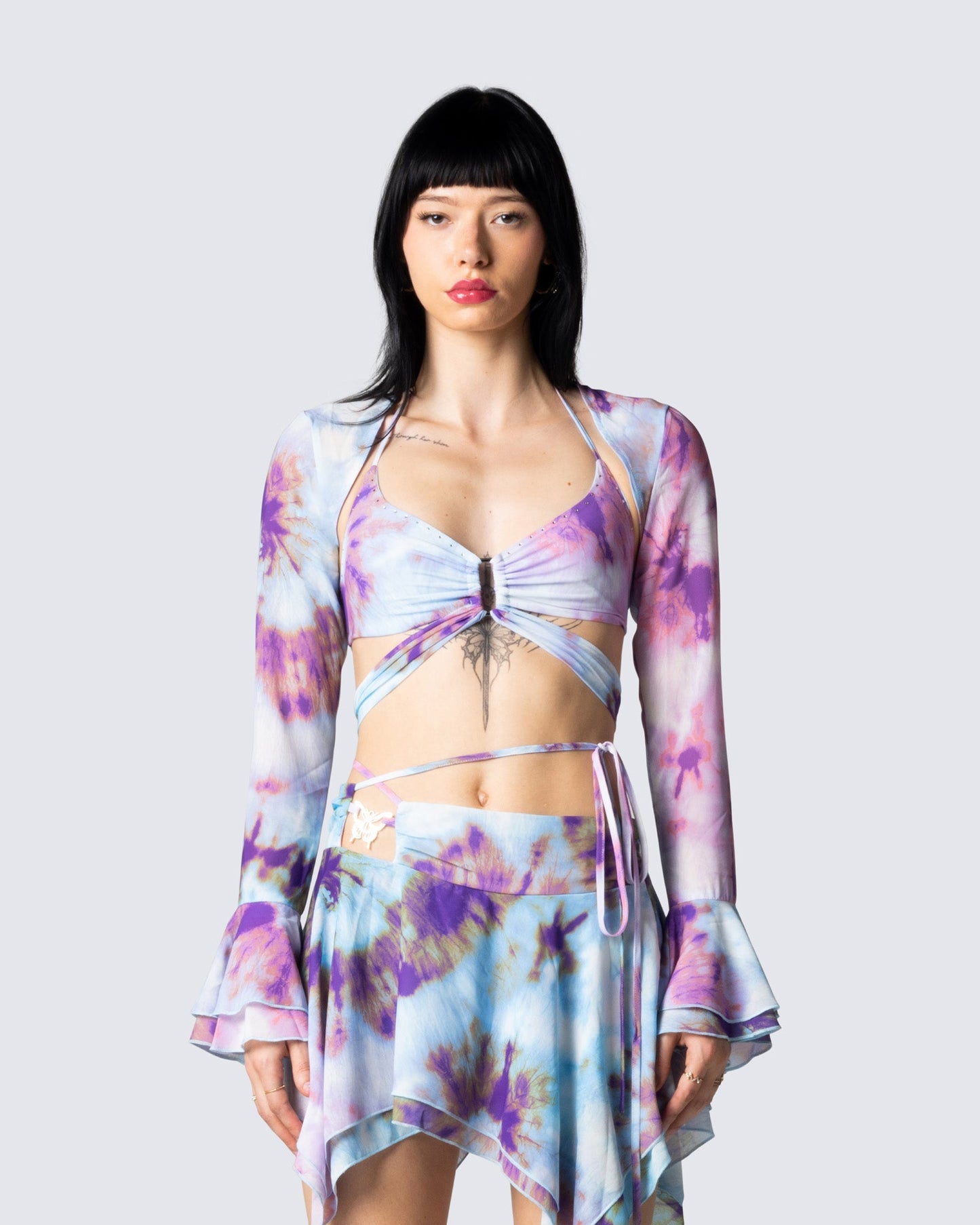 Kadence Tie Dye Print Shrug
