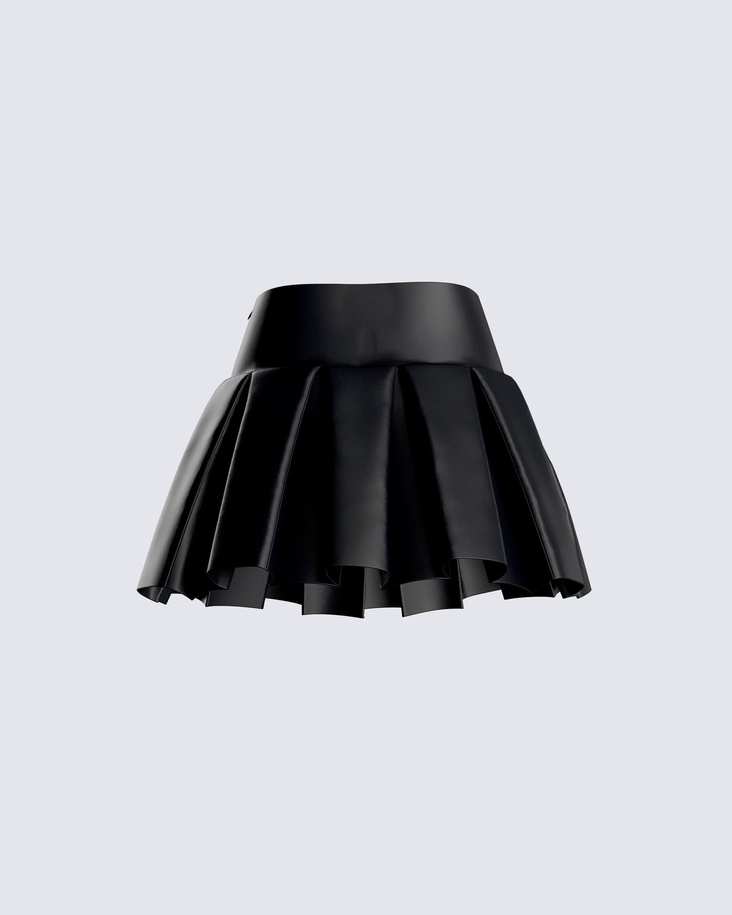 Yasmin Black Vegan Leather Skirt
