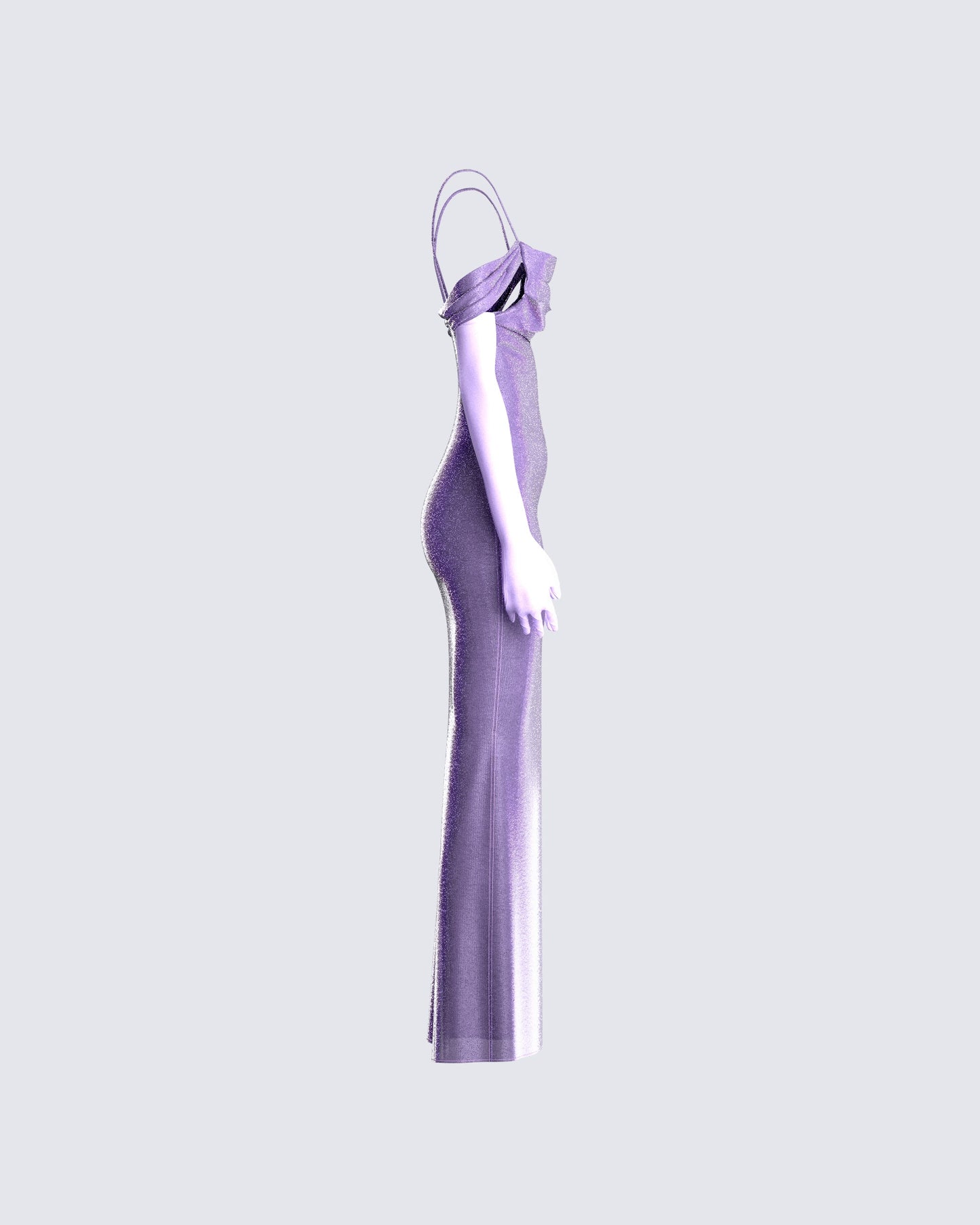 Tessa Purple Maxi Dress & Gloves