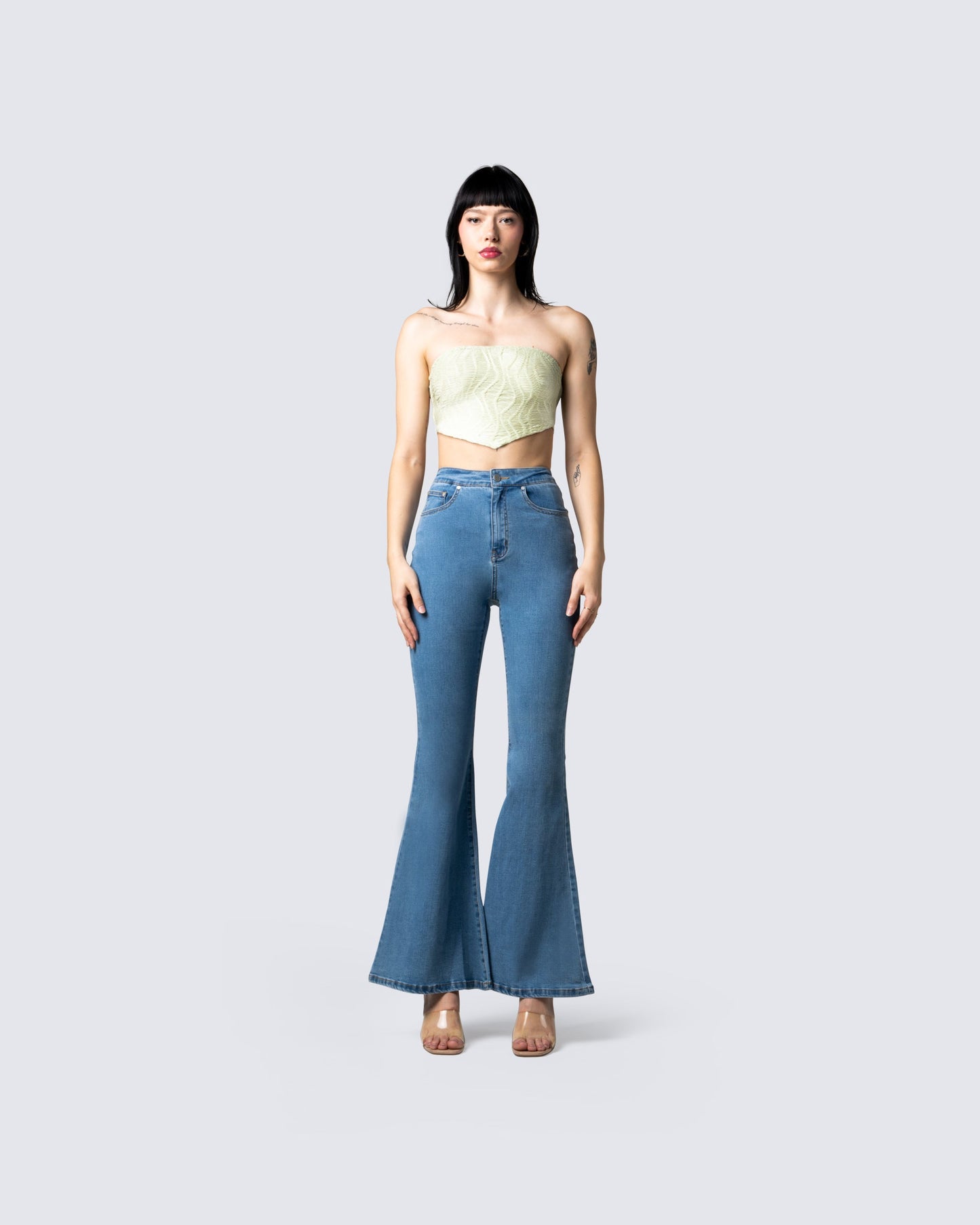 Skyler Green Strapless Top