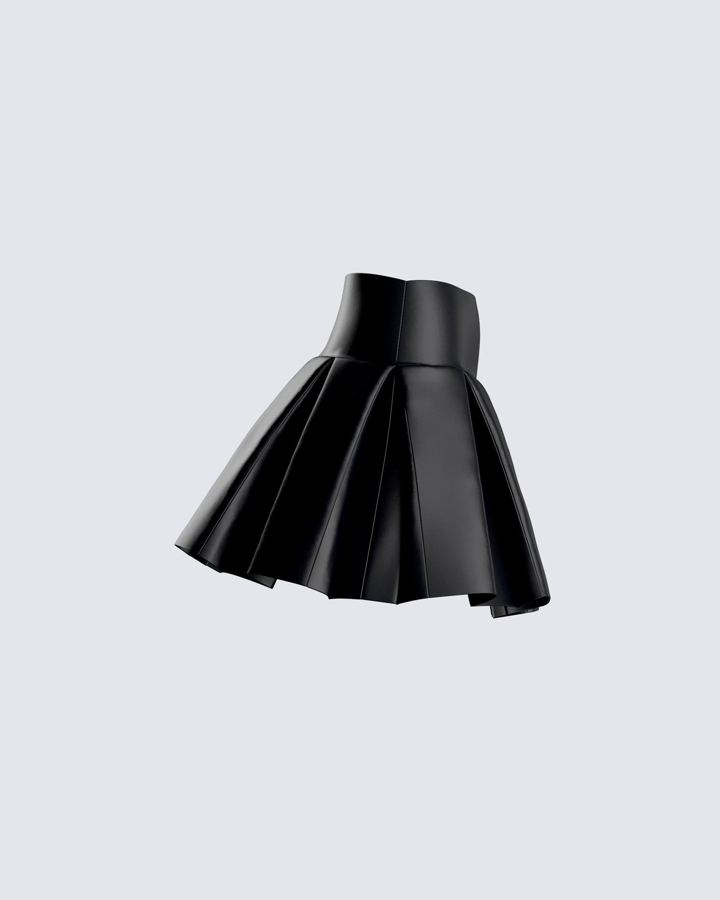 Yasmin Black Vegan Leather Skirt