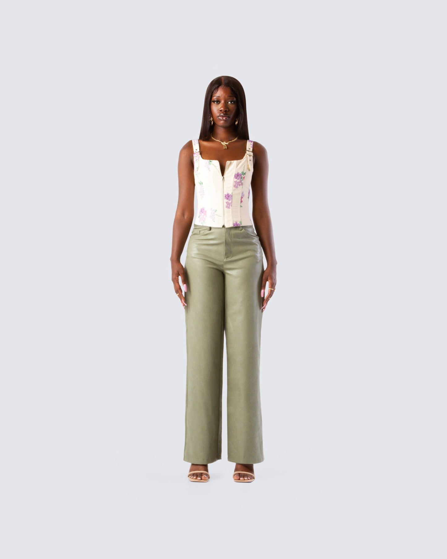 Winona Flower Print Corset Top