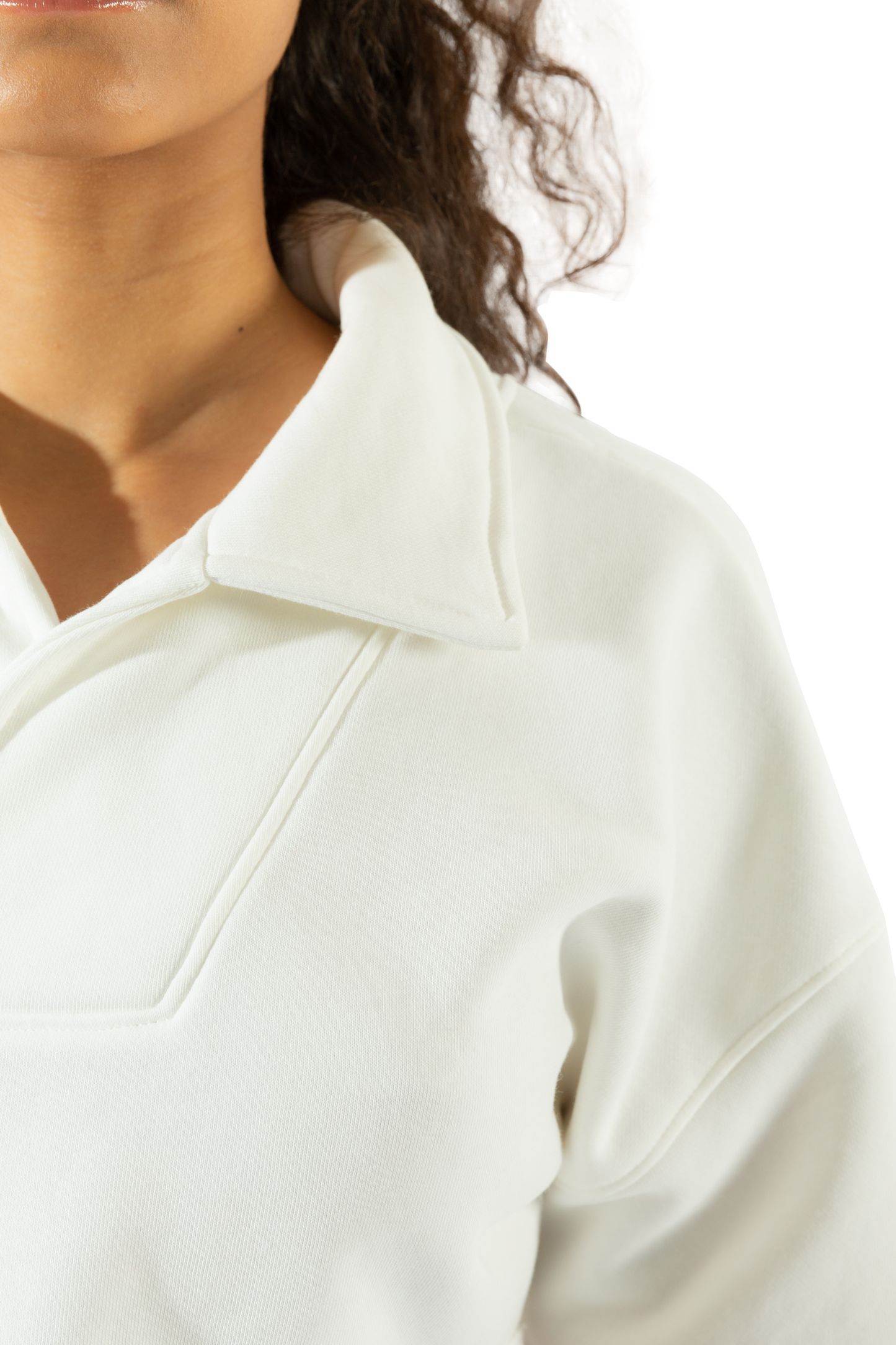 Bella Paradise Cropped Collared Pullover