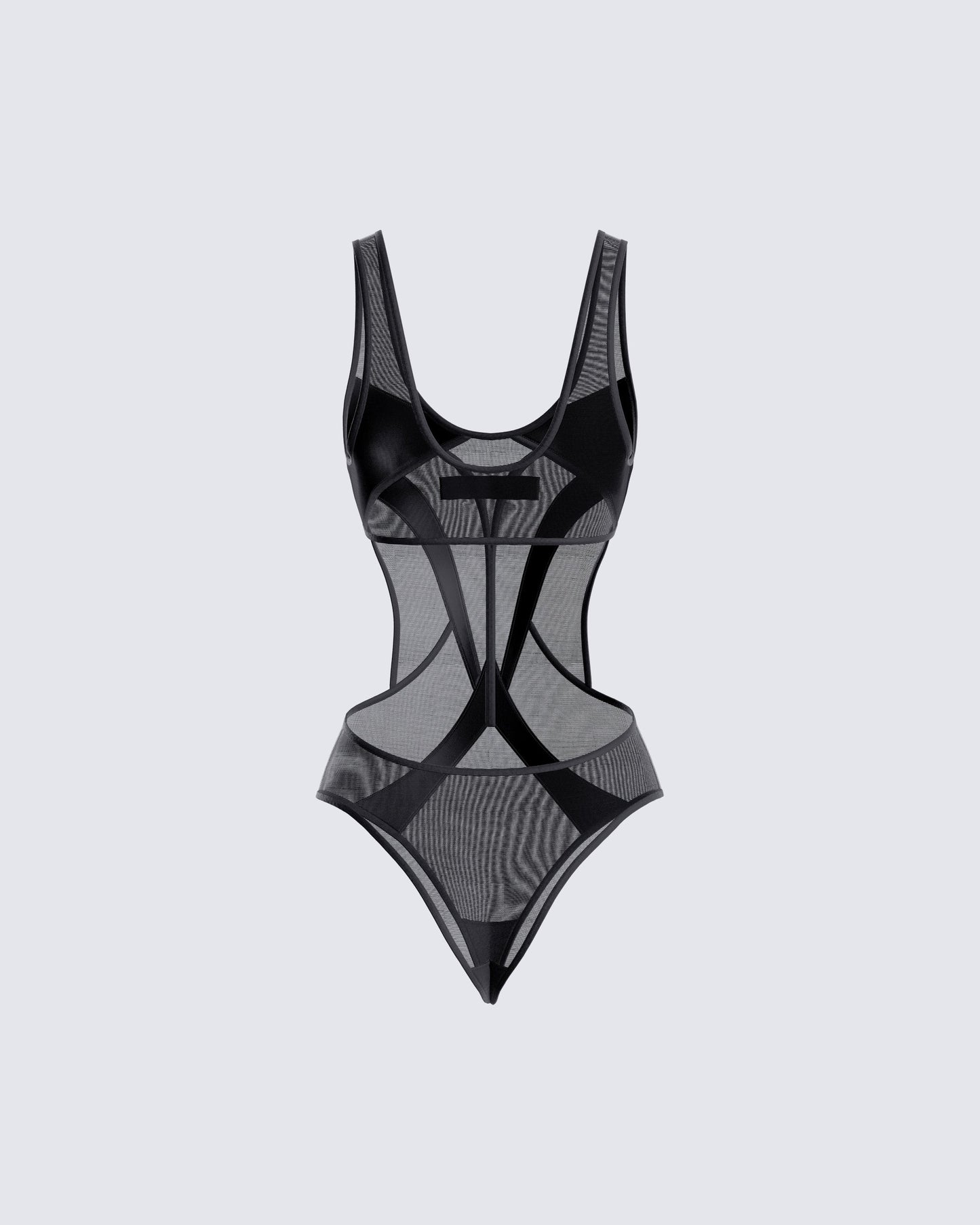 Yuna Black Mesh Bodysuit