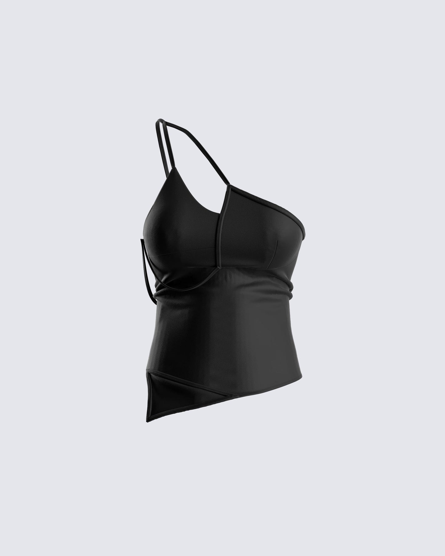 Rhett Black Strappy Top product front