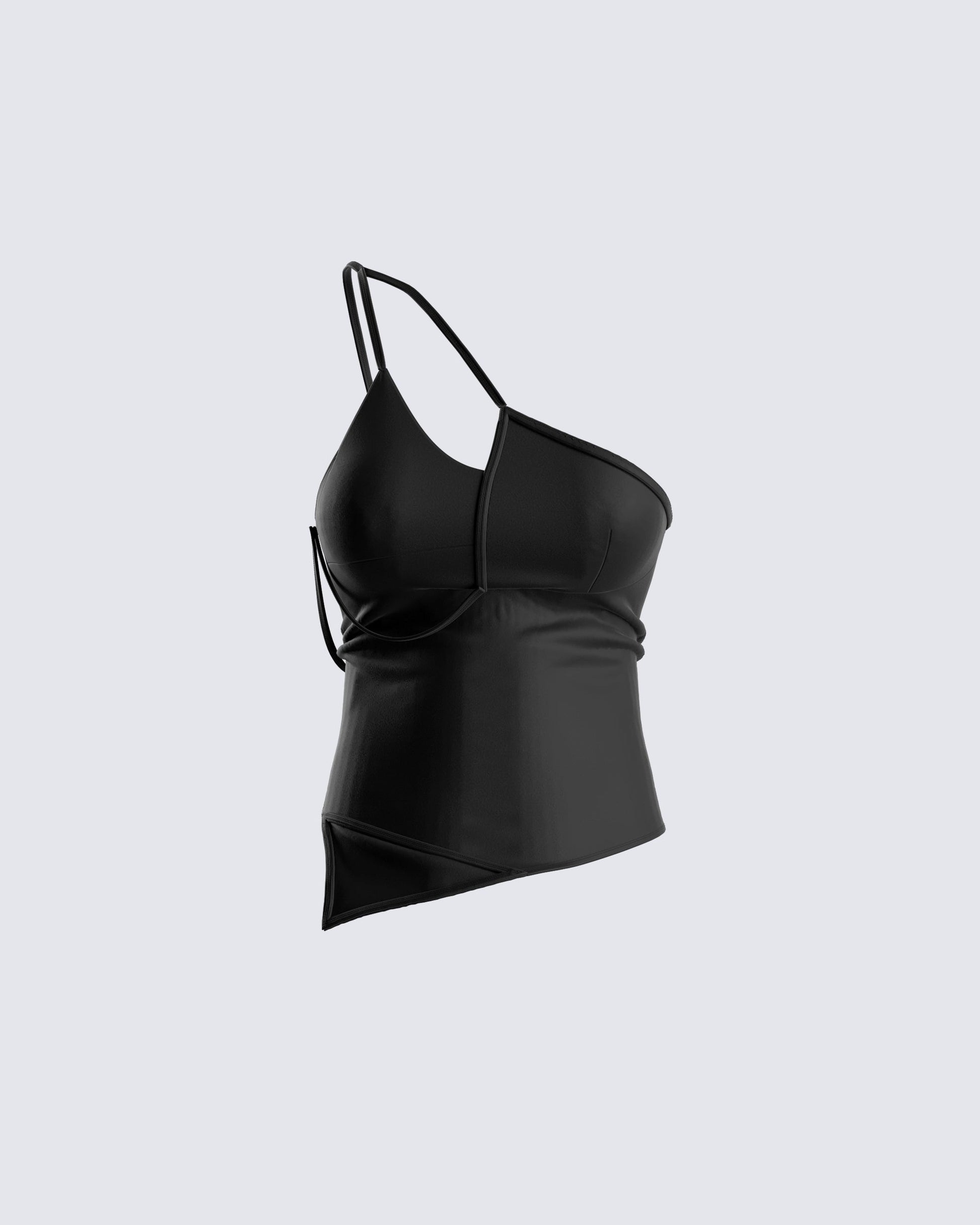 Rhett Black Strappy Top product front