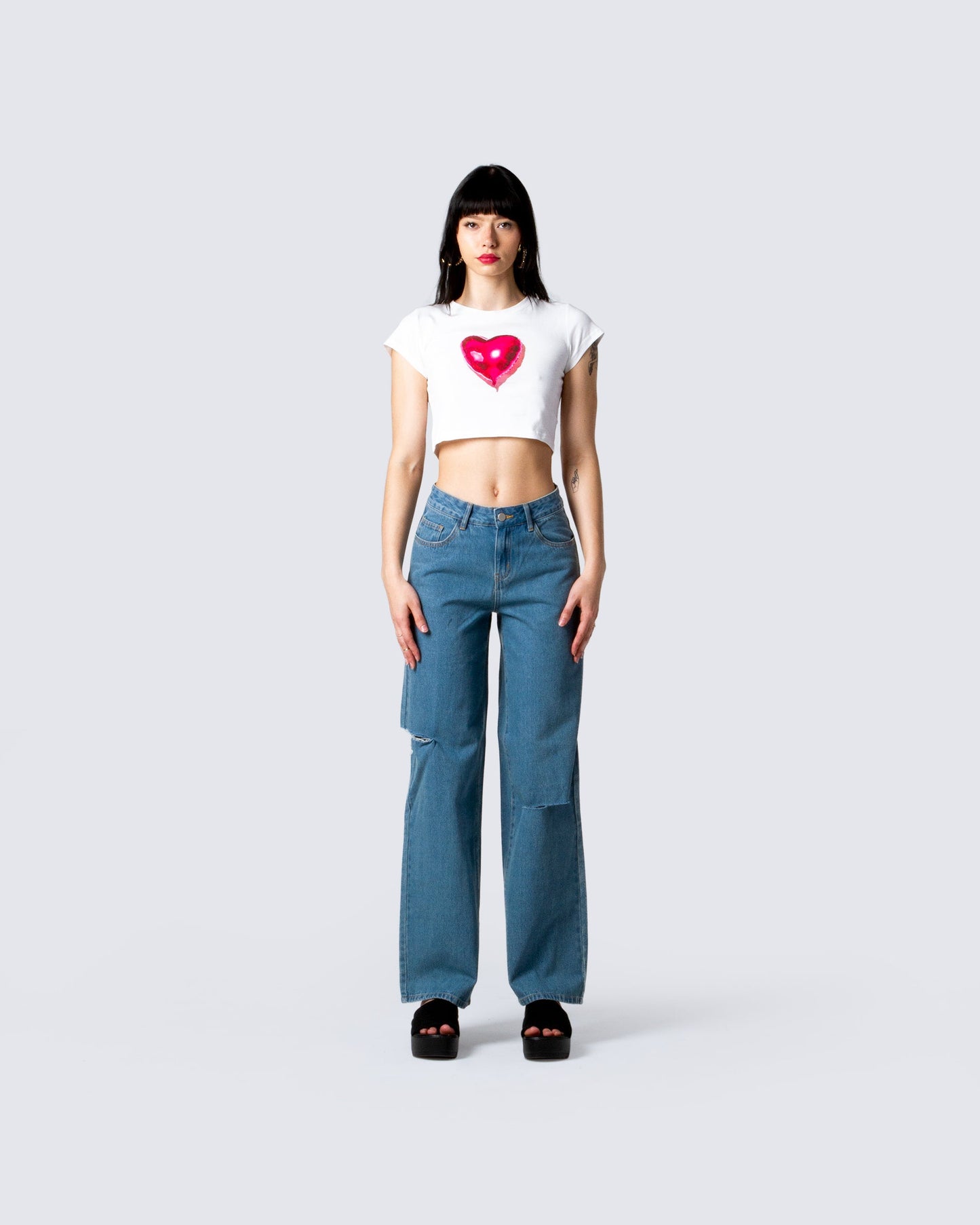 Tavi White Graphic Printed Top