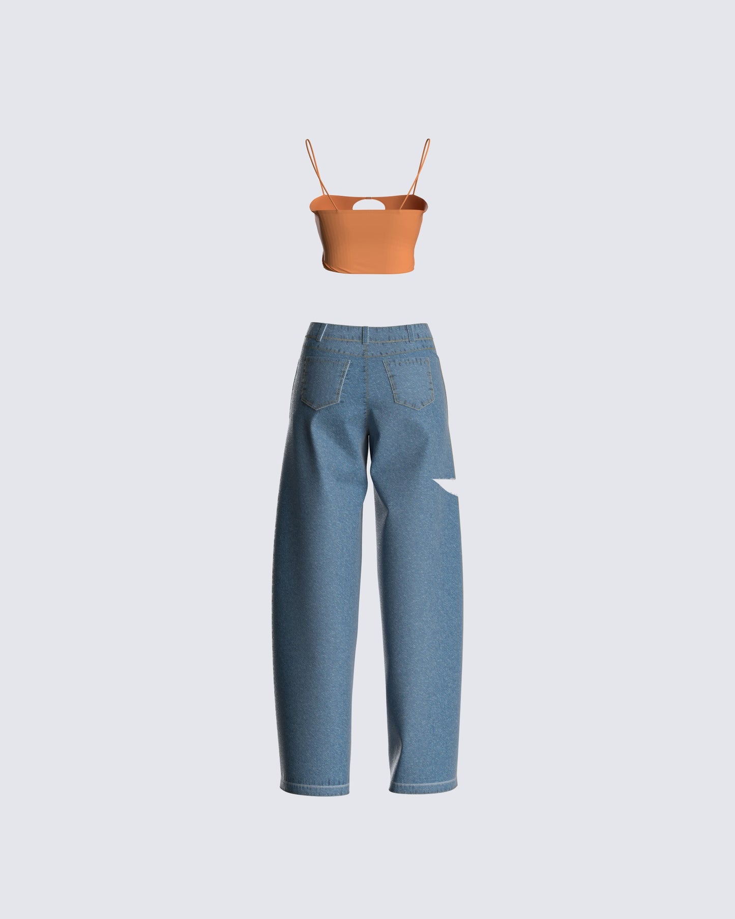 Raina Cut Out Jeans Set