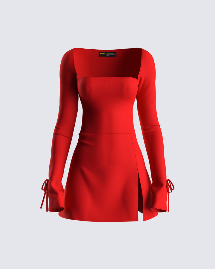 Kesia Red Mini Dress