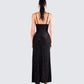 Santana Black Mesh Maxi Dress