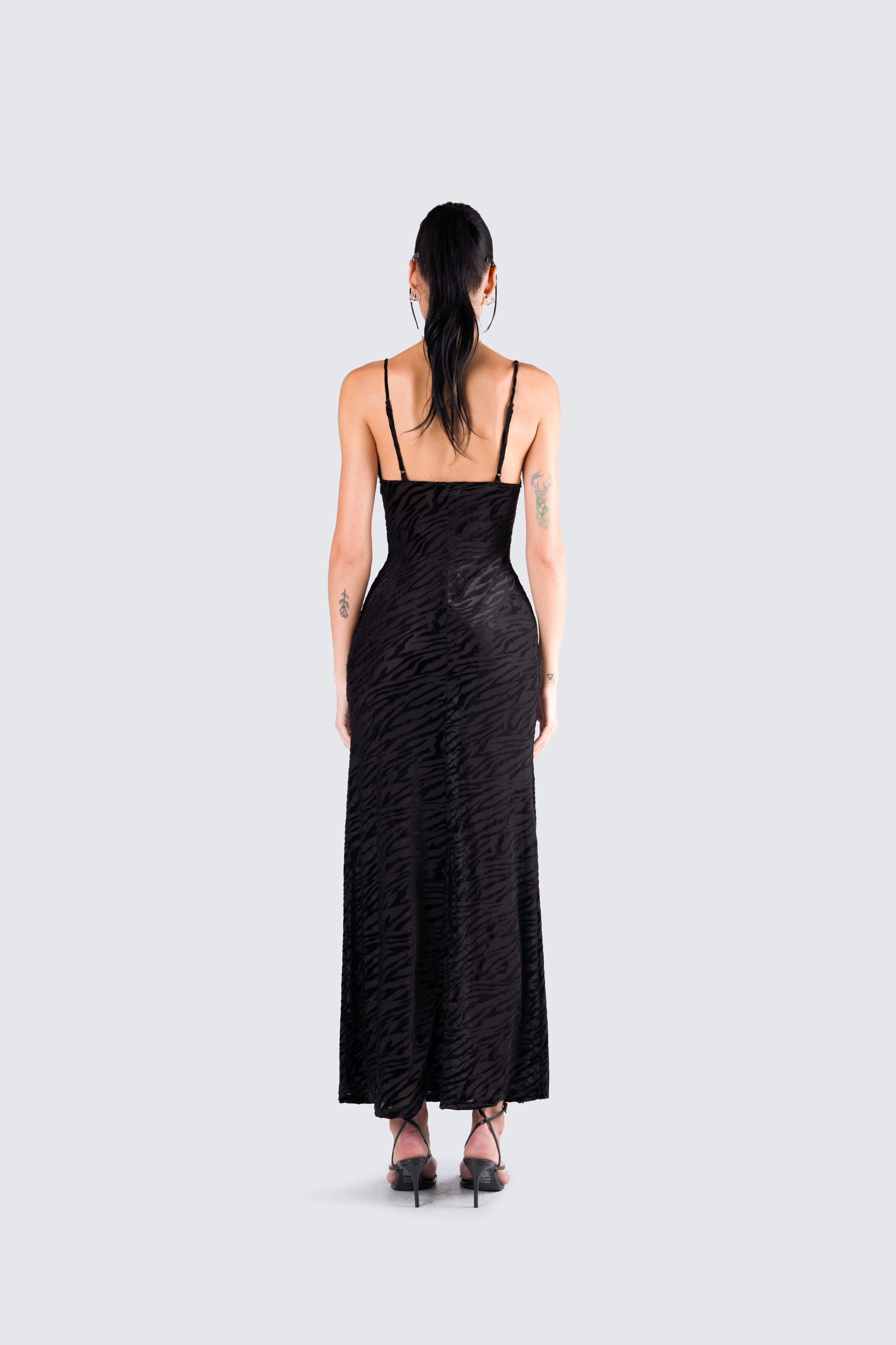 mesh zebra maxi dress Clara Beaded Mesh Maxi Dress in Zebra South Beach