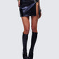 Fern Black Vegan Leather Mini Skirt
