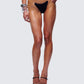 Beth Black Clear Strap Bikini Bottom