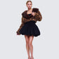 Kenza Brown Faux Leopard Fur Jacket