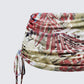 Cece Brown Printed Ruched Mini Skirt