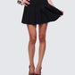 Deb Black Suiting Pleat Mini Skirt