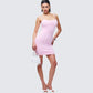 Adi Pink Fuzzy Knit Mini Dress