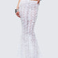Ambrose White 3D Flower Maxi Skirt