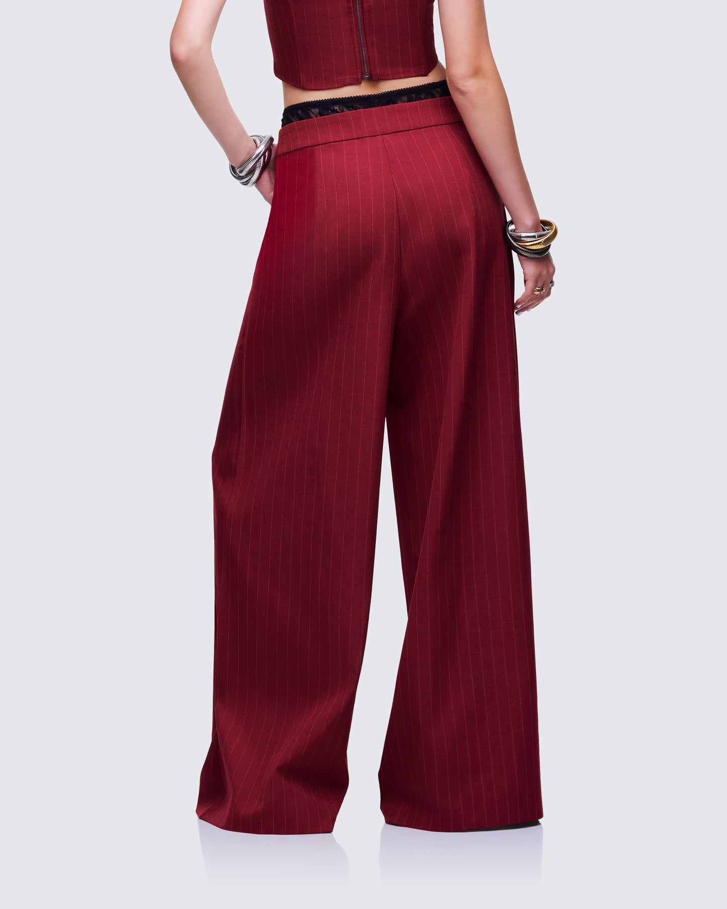 Scarlette Red Pinstripe Pant