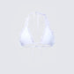 Monroe White Ruffle Bikini Top