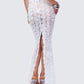 Ambrose White 3D Flower Maxi Skirt