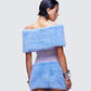 Noelle Blue Faux Fur Shrug
