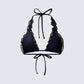 Monroe Black Ruffle Bikini Top