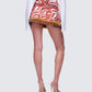 Suha Multi Print Fur Trim Micro Skirt