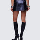 Fern Black Vegan Leather Mini Skirt