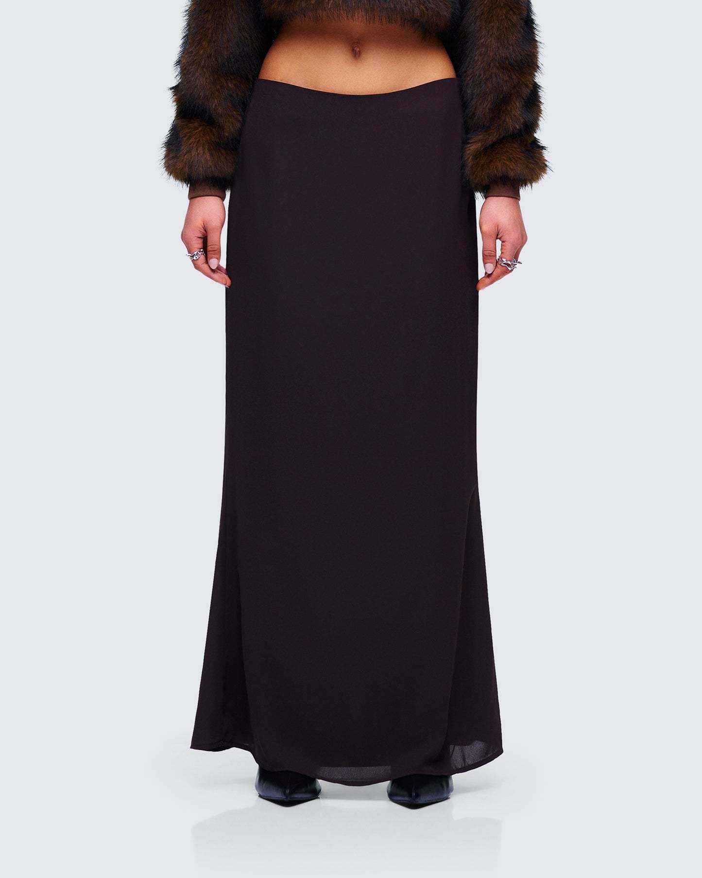 Nadi Brown Maxi Skirt