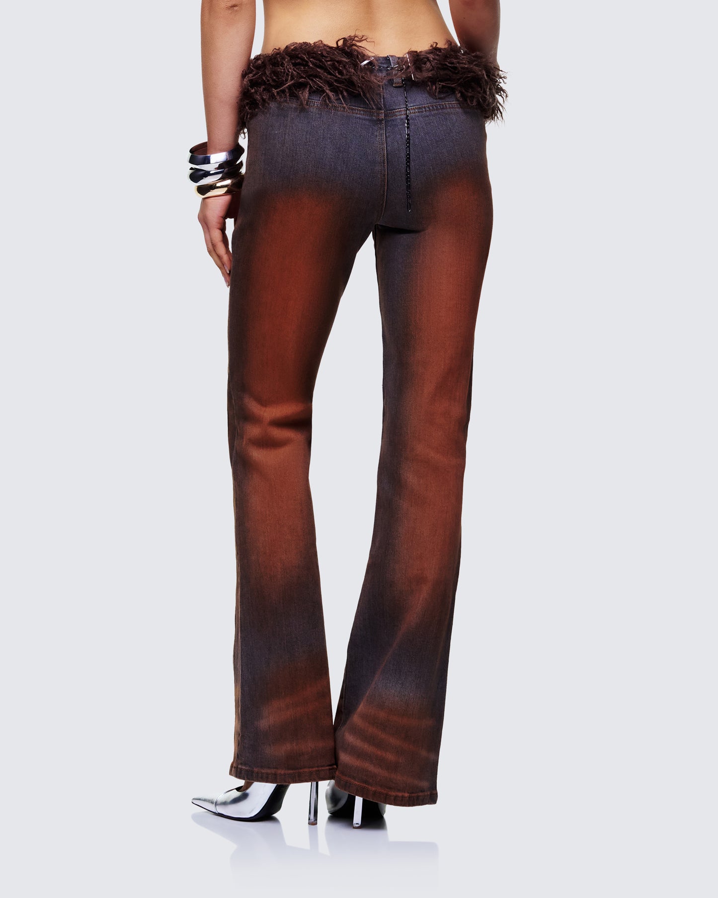 Adie Brown Denim Fur Jean