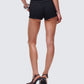 Damla Black Pinstriped Shorts