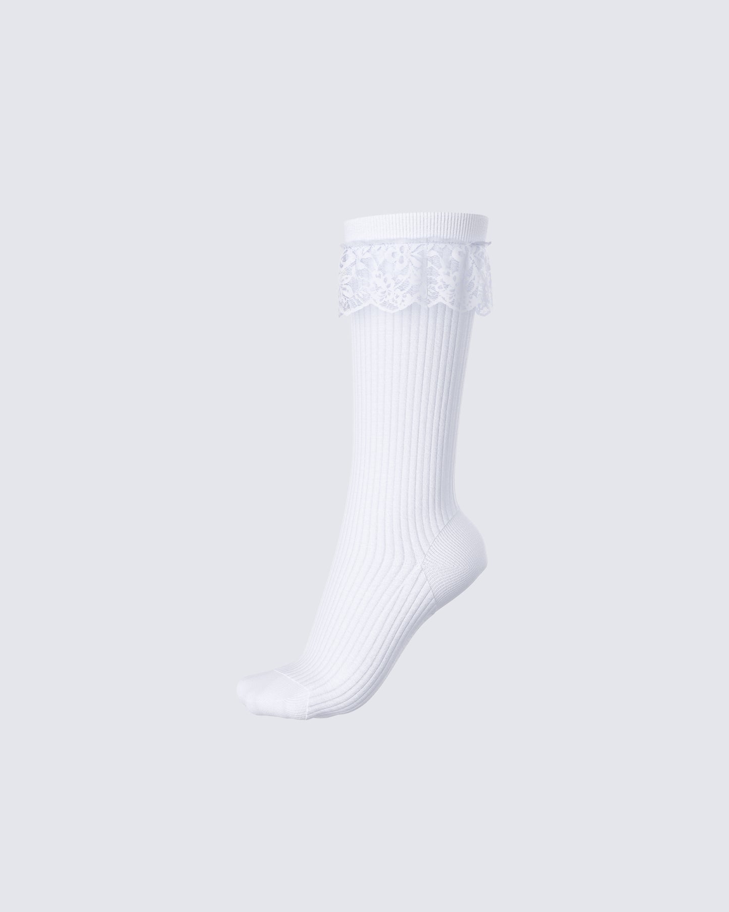 Rhoda White Lace Ankle Socks