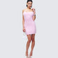 Adi Pink Fuzzy Knit Mini Dress