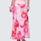 Alexis Printed Pink Maxi Skirt