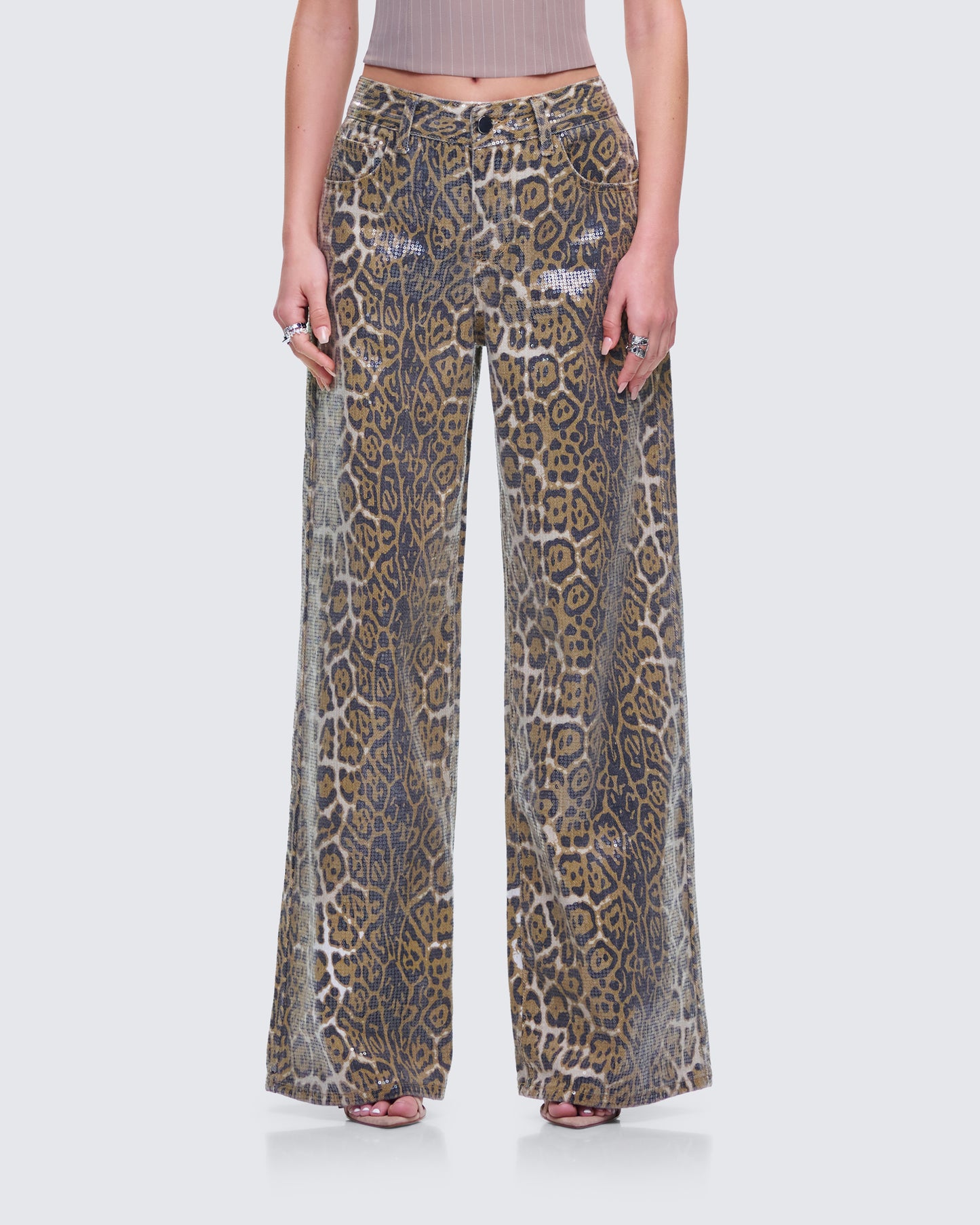 Eider Leopard Print Sequin Pant