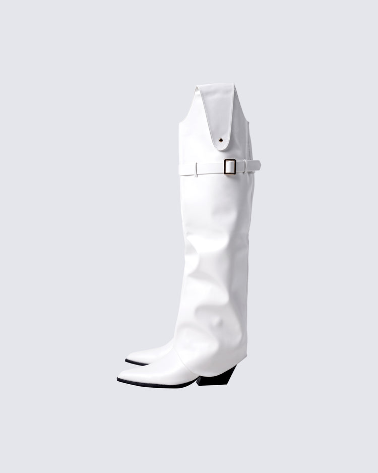 Jupiter White Convertible Boot
