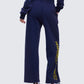 Kamilah Blue Acid Wash Wide Leg Sweat Pant