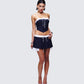 Piper Navy Pinstripe Mini Skirt