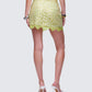 Lucille Green Sequin Tie Mini Skirt