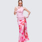 Alexis Printed Pink Maxi Skirt