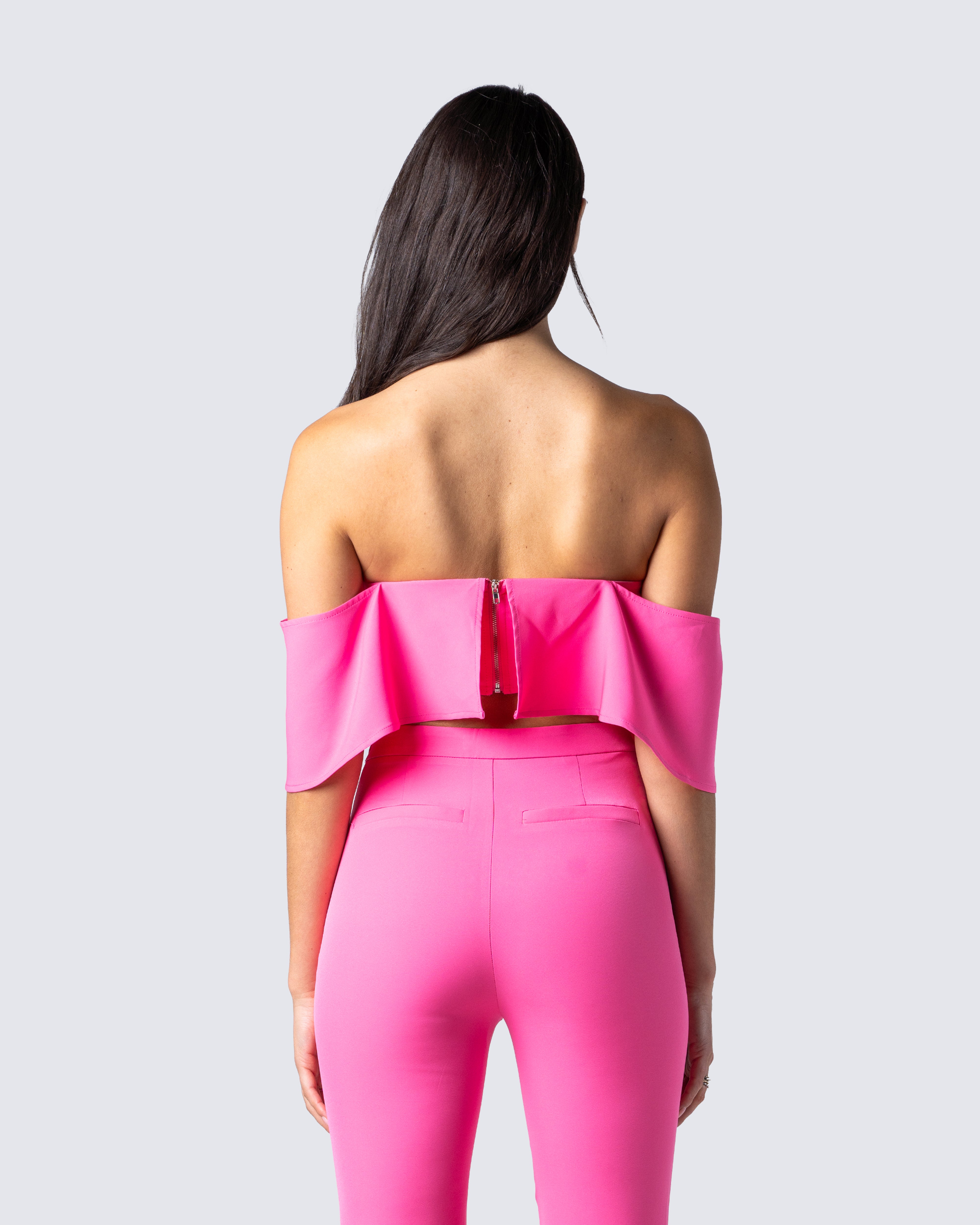 Pink top off discount shoulder