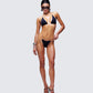 Beth Black Clear Strap Bikini Bottom