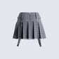 Dina Grey Denim Pleated Mini Skirt