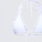 Monroe White Ruffle Bikini Top