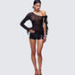 Posie Black Sequin Mini Shorts