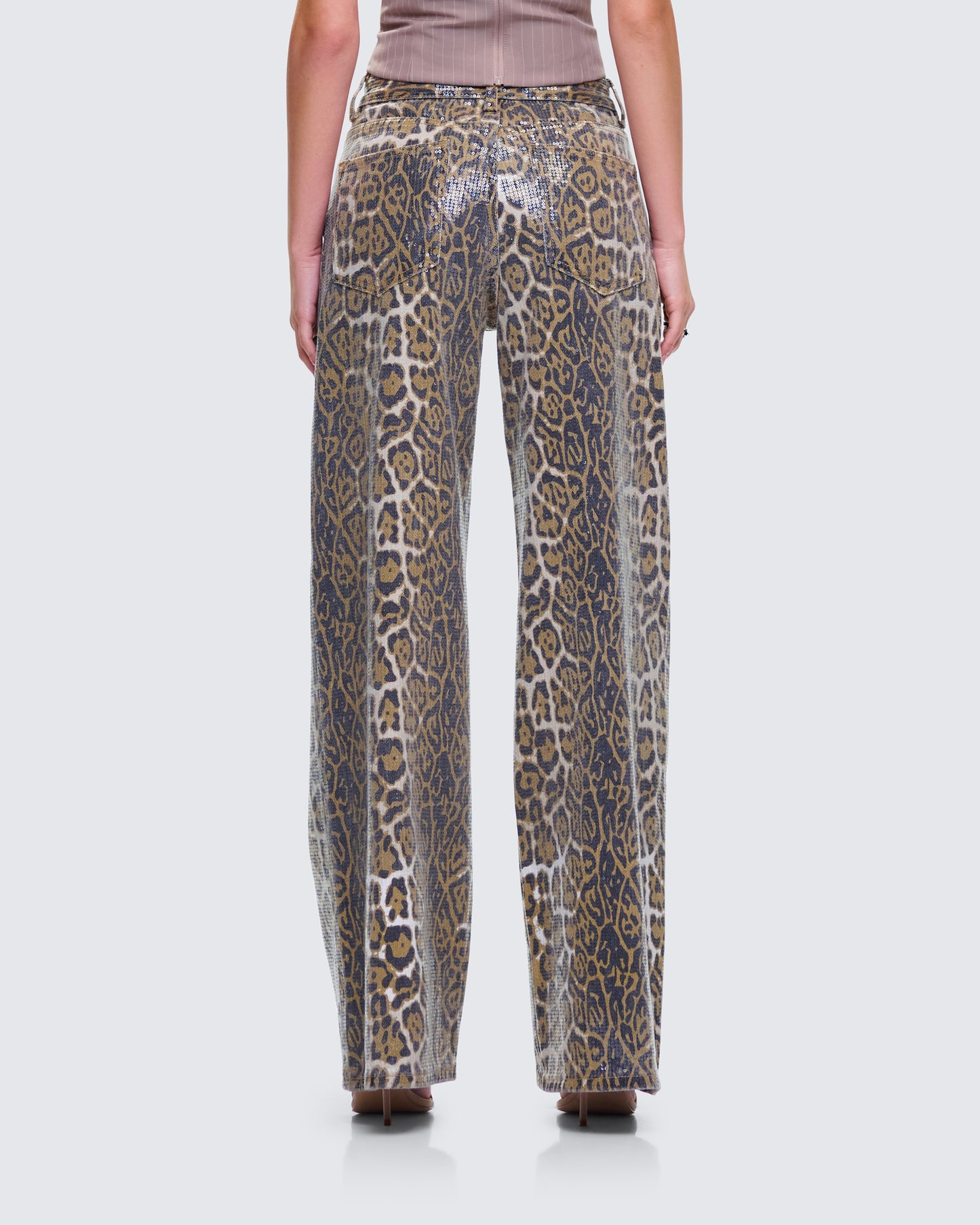 Eider Leopard Print Sequin Pant