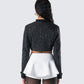 Pippa Black Tweed Cropped Jacket